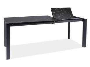 Стол METROPOL CERAMIC 120(180)x80 см Черный Мрамор / Черный Мат SIGNAL