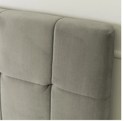 Кровать двуспальная бархатная MEBEL ELITE PANAMA Velvet 160x200 см Серый
