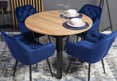 Стул бархатный MEBEL ELITE VIKI Velvet темно-синий