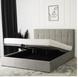 Кровать двуспальная бархатная MEBEL ELITE PANAMA Velvet 160x200 см Серый
