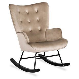 Крісло-гойдалка оксамитове MEBEL ELITE ELIS Velvet Бежевий