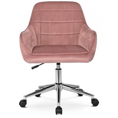 Кресло офисное поворотное бархатный MEBEL ELITE FABIO Velvet Розовый