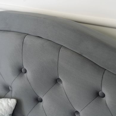 Кровать MEBEL ELITE APOLLO Welur 160x200 см Серый