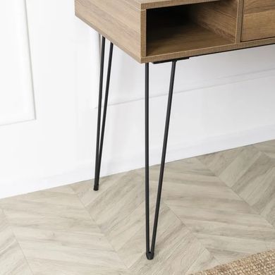 Письмовий стіл MEBEL ELITE LAMICA 100 см Горіх / Чорний