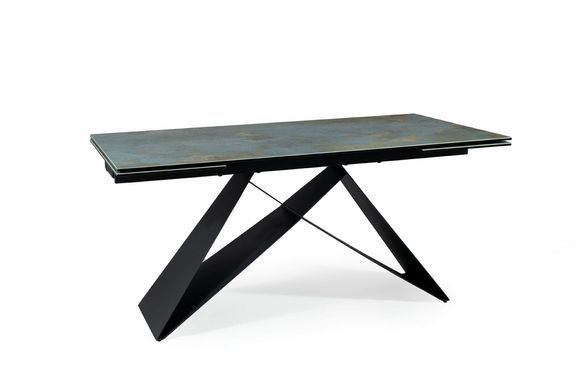 Стол Westin Ceramic OSSIDO VERDE 160(240)X90 см Бирюза / Черный SIGNAL