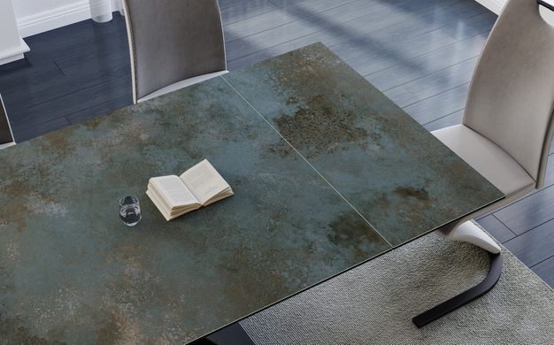 Стол Westin Ceramic OSSIDO VERDE 160(240)X90 см Бирюза / Черный SIGNAL