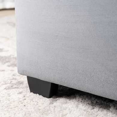 Кровать MEBEL ELITE BLOOM Welur 160x200 см Серый