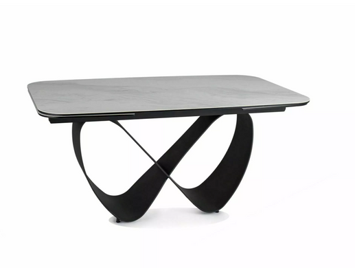 Стіл Infinity Ceramic Nature Cloud 160(240)X95 см Білий Мат / Чорний мат SIGNAL