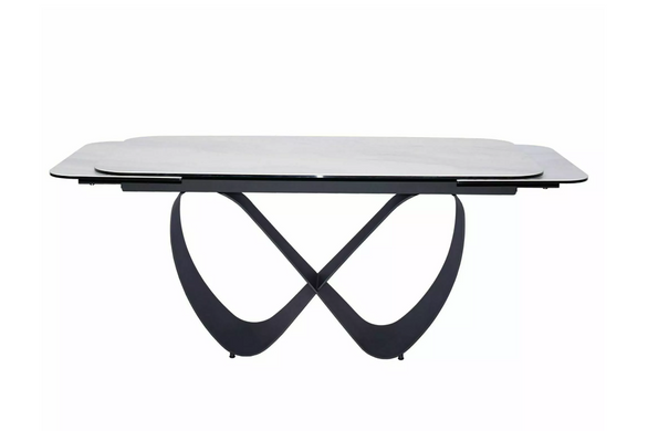 Стіл Infinity Ceramic Nature Cloud 160(240)X95 см Білий Мат / Чорний мат SIGNAL