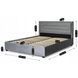 Кровать MEBEL ELITE BLOOM Welur 160x200 см Серый