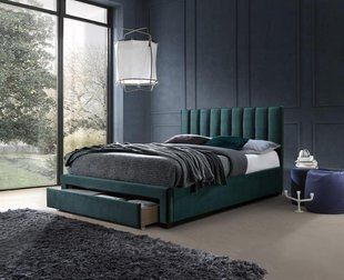 Кровать GRACE 140*200 см Зеленый HALMAR