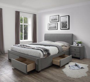 Кровать Modena Серый 140х200 см HALMAR
