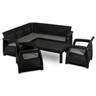 Комплект садовой мебели MEBEL ELITE INDIANA Черный