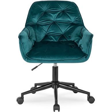 Кресло офисное поворотное бархатный MEBEL ELITE MILAN 2 Velvet Бирюзовый / Черный