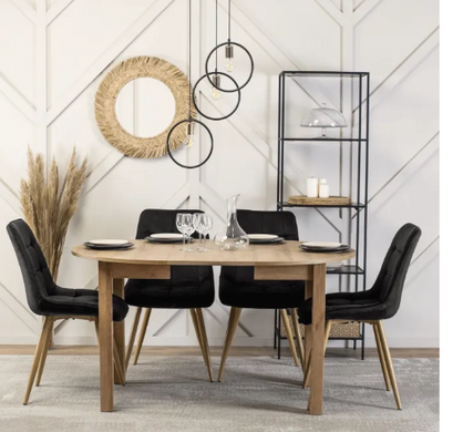 Стіл кухонний розкладний MEBEL ELITE HARRY 102-142х102 см дуб рів'єра