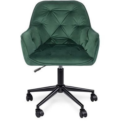 Крісло офісне обертове оксамитовий MEBEL ELITE MILAN 2 Velvet Зелений / Чорний