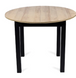Стол кухонный раскладной MEBEL ELITE HARRY 102-142х102 см дуб ривьера / черный