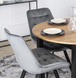 Стол кухонный раскладной MEBEL ELITE HARRY 102-142х102 см дуб ривьера / черный