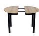 Стол кухонный раскладной MEBEL ELITE HARRY 102-142х102 см дуб ривьера / черный