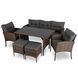 Комплект садових меблів MEBEL ELITE ATLANTA Коричневий