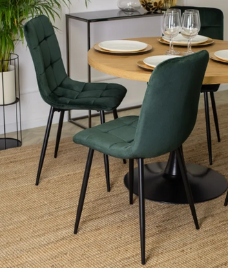 Стілець оксамитовий MEBEL ELITE PERU Velvet Зелений