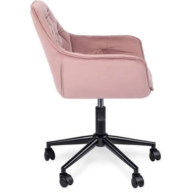 Кресло офисное поворотное бархатный MEBEL ELITE MILAN 2 Velvet Розовый / Черный