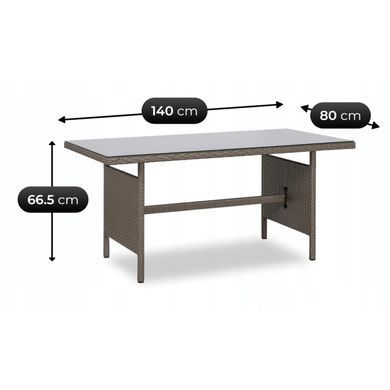 Комплект садових меблів MEBEL ELITE GEORGIA Сірий