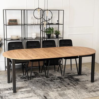Стол MEBEL ELITE JAMES 102 (222)*102 см Дуб крафт