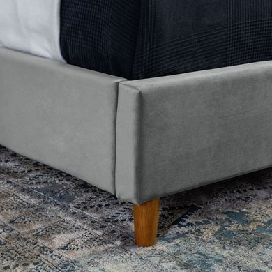 Кровать MEBEL ELITE DENNIS 90x200 см Свет Серый