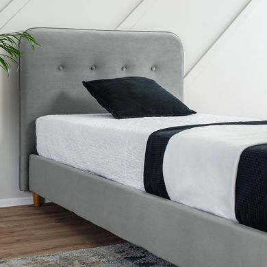 Кровать MEBEL ELITE DENNIS 90x200 см Свет Серый