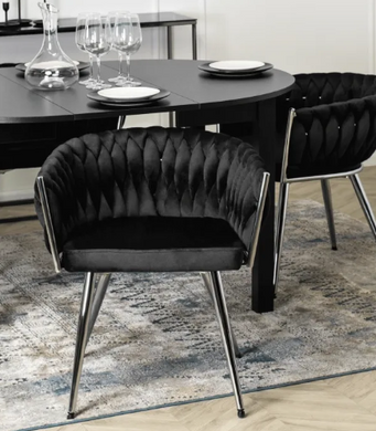 Стол кухонный раскладной MEBEL ELITE HARRY 102-142х102 см черный