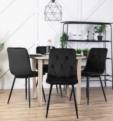 Стол кухонный раскладной MEBEL ELITE HARRY 102-142х102 см черный