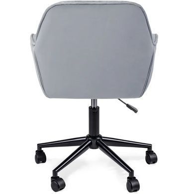 Кресло офисное поворотное бархатный MEBEL ELITE MILAN 2 Velvet Серый / Черный