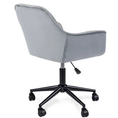 Кресло офисное поворотное бархатный MEBEL ELITE MILAN 2 Velvet Серый / Черный