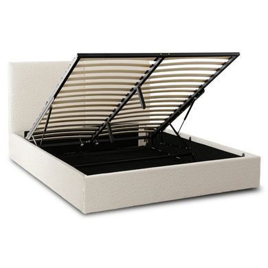 Кровать MEBEL ELITE MARSYLIA Boucle 140x200 см Кремовая