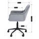 Кресло офисное поворотное бархатный MEBEL ELITE MILAN 2 Velvet Серый / Черный