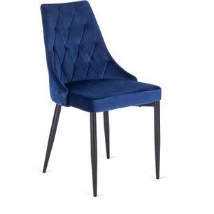 Стул бархатный MEBEL ELITE CORK Velvet Темно-синий