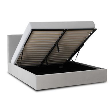 Кровать MEBEL ELITE MARSYLIA Welur 140x200 см Серый