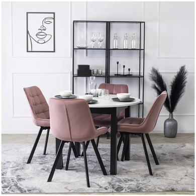 Стілець оксамитовий MEBEL ELITE RICK Velvet Рожевий