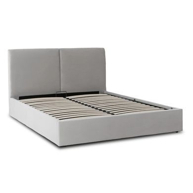 Кровать MEBEL ELITE MARSYLIA Welur 140x200 см Серый
