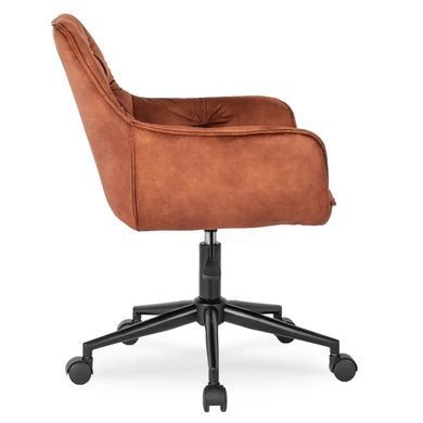 Кресло офисное поворотное бархатный MEBEL ELITE MILAN 2 Velvet Красный / Черный