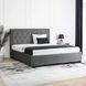 Кровать MEBEL ELITE CROS Welur 160x200 см Темно-серый