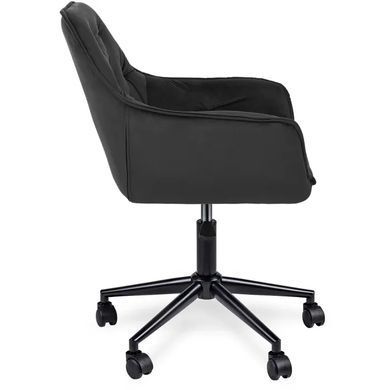 Кресло офисное поворотное бархатный MEBEL ELITE MILAN 2 Velvet Черный / Черный