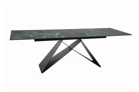 Стіл Westin Ceramic VERDE ALPI 160(240)X90 см Ефект Бірюзовий Мат / Чорний SIGNAL