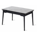 Стіл INTARSIO BONN CERAMIC 130(180)*80 сірий глянець/чорний каркас