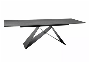Стол Westin Ceramic PIETRA DI SAVOIA 160(240)X90 см Свет Серый Мат / Черный SIGNAL