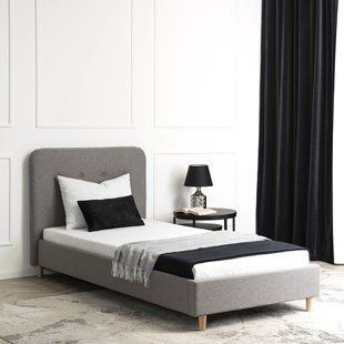 Кровать MEBEL ELITE DENNIS 90x200 см Серый