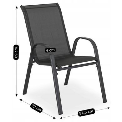 Комплект садових меблів MEBEL ELITE NEBRASKA Чорний
