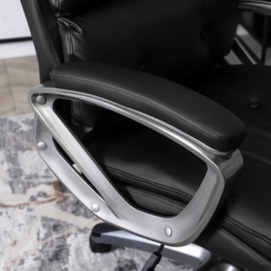 Крісло офісне обертове MEBEL ELITE STRATO Екошкіра: Чорний