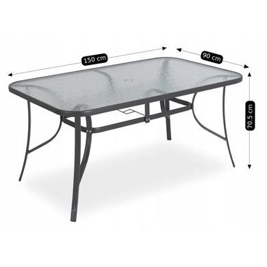 Комплект садових меблів MEBEL ELITE NEBRASKA Чорний